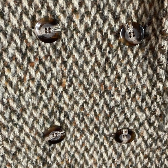 Vintage Mackintosh Heavy Knit Wool Jacket Blazer Marled Tan Brown Sz 6P - Picture 4 of 12